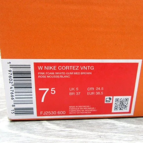 Nike Cortez VTNG Pink Gum White Foam Womens Size 7.5 Shoes NEW - Picture 13 of 13